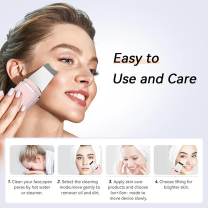 Ultrasonic Skin Scrubber Deep Face Cleaning Machine